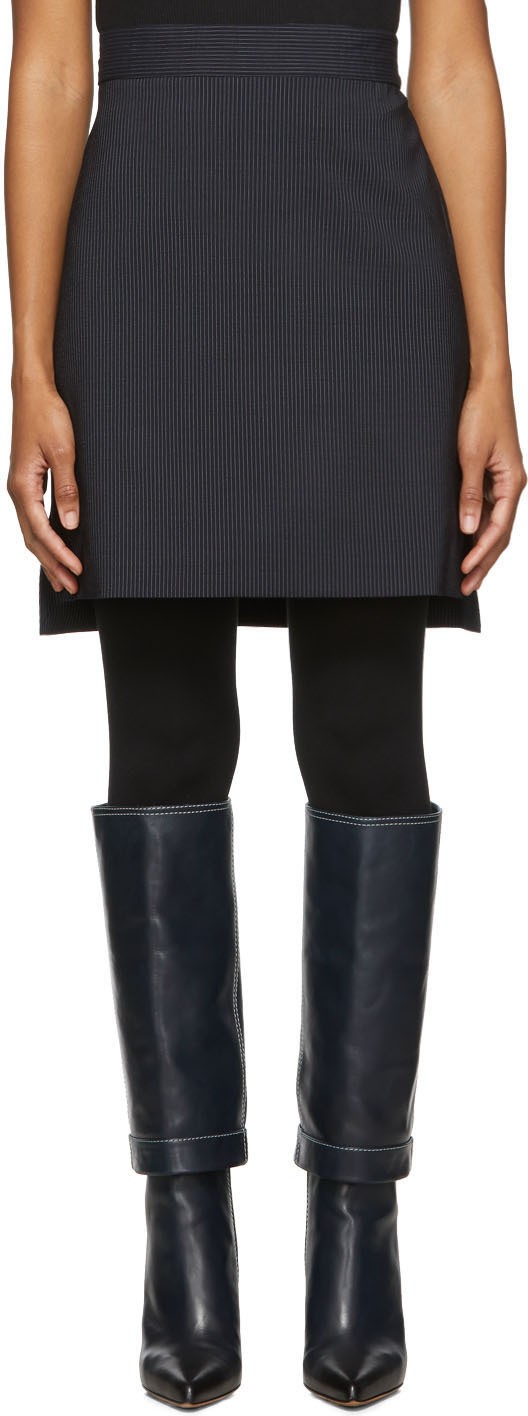 Sportmax Navy Sapone Skirt