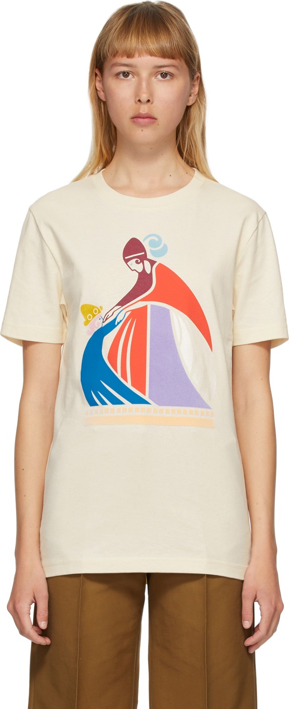 Lanvin Off-White Mother & Child T-Shirt