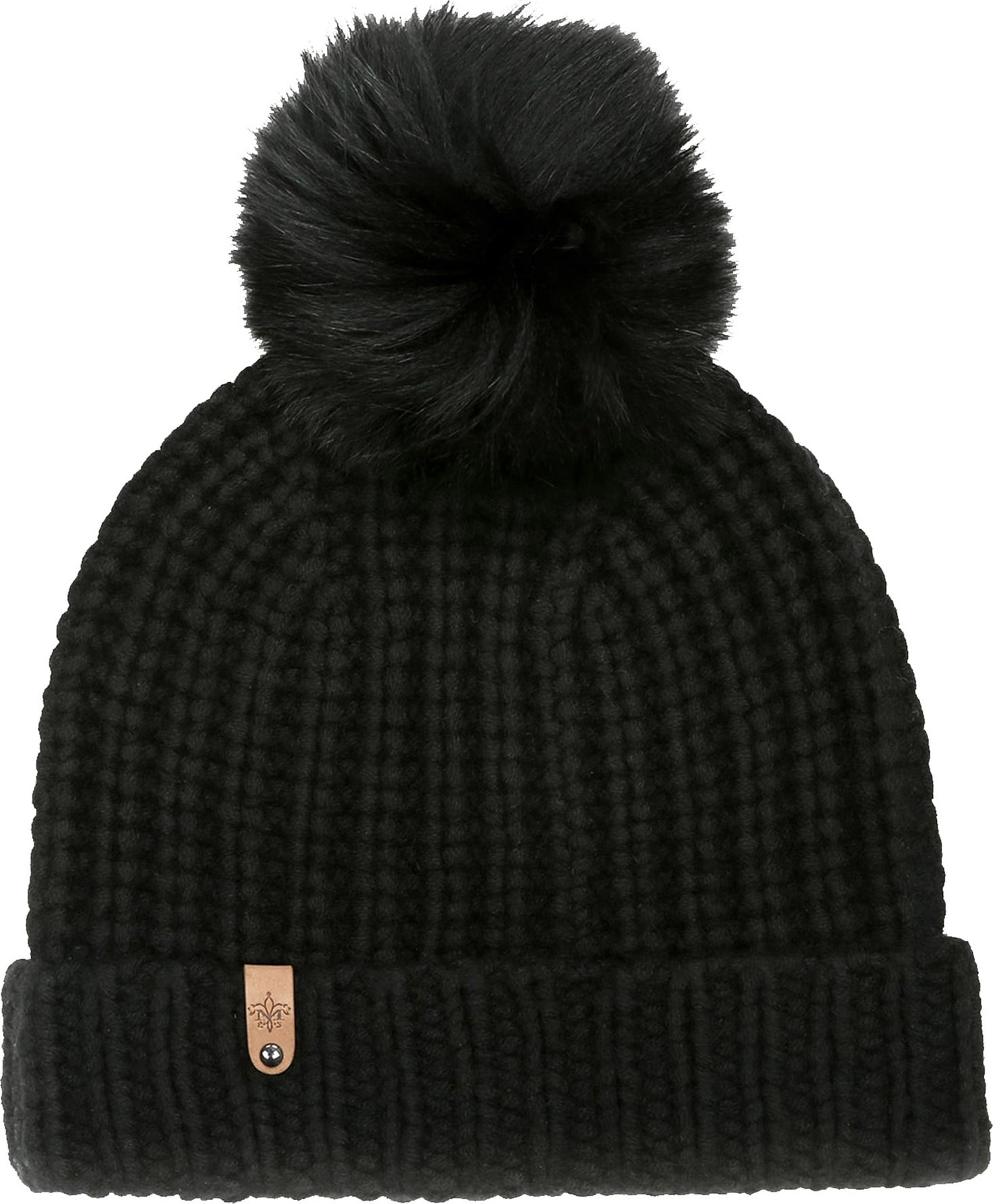 Mackage Doris Cashmere Beanie with Removable Genuine Fox Fur Pom