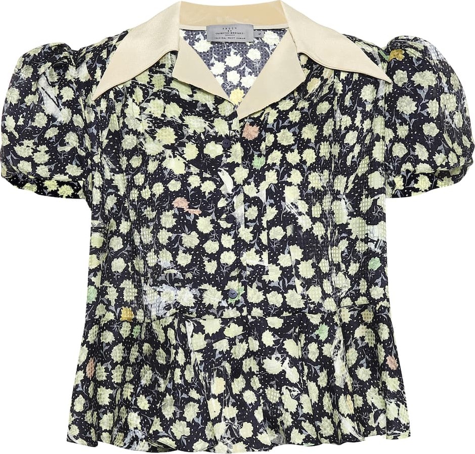 Preen Jane floral silk-blend blouse