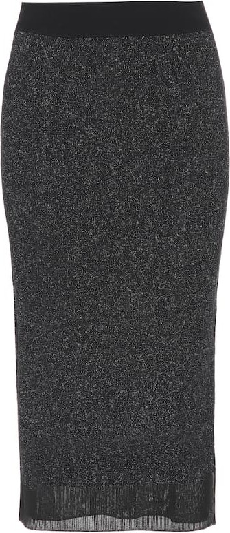 Rag & Bone Rower metallic midi skirt