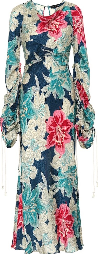 Etro Floral silk jacquard maxi dress