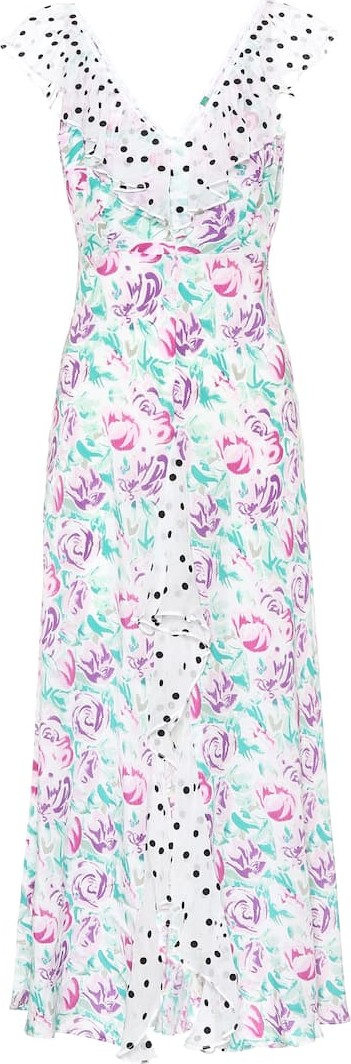 RIXO LONDON Antoinette floral silk maxi dress