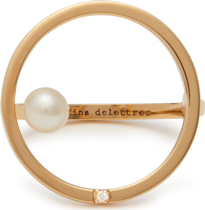 Delfina Delettrez Bubble diamond, pearl & 18kt gold ring