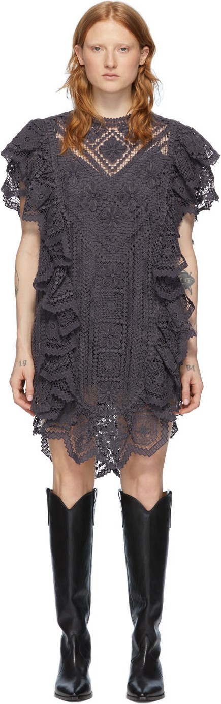 Isabel Marant Purple Zanetti Short Dress