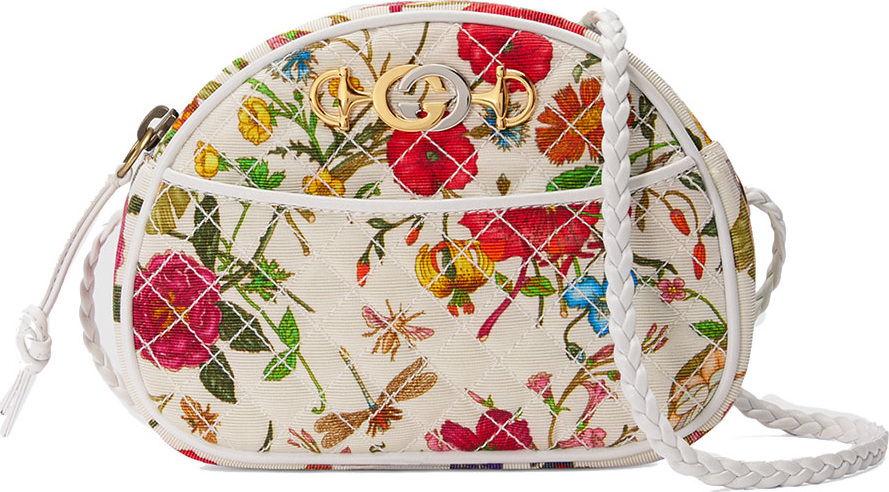 Gucci Trapuntata Floral Mini Crossbody Bag