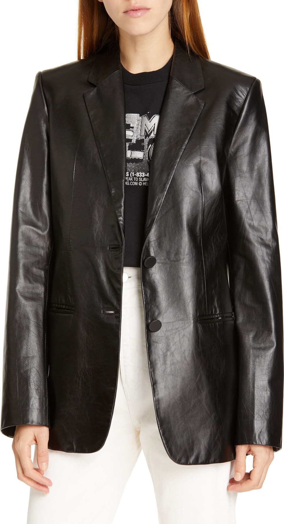 Helmut Lang Leather Blazer
