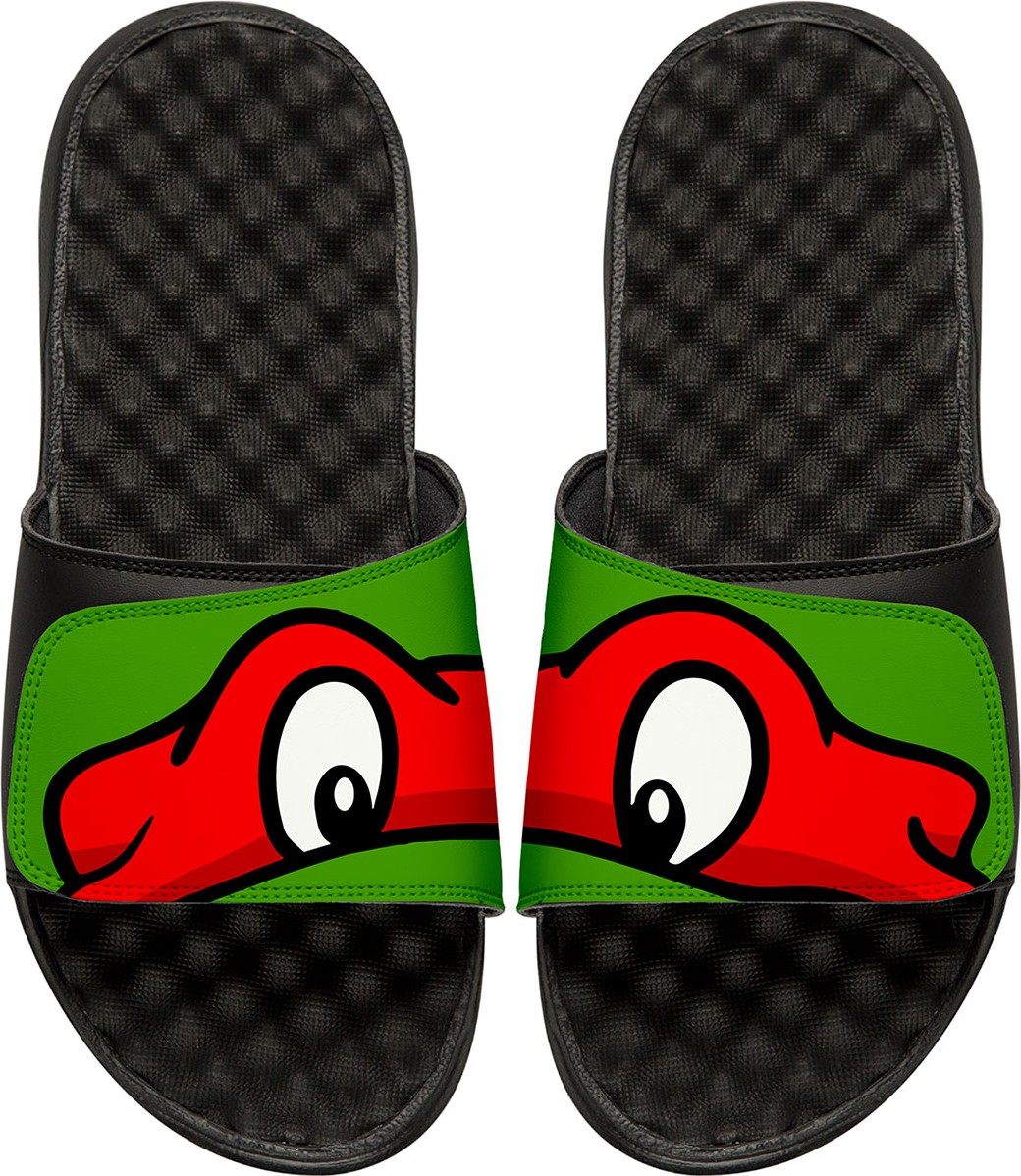 ISlide Men's Teenage Mutant Ninja Turtles Raphael Slide Sandals, Black