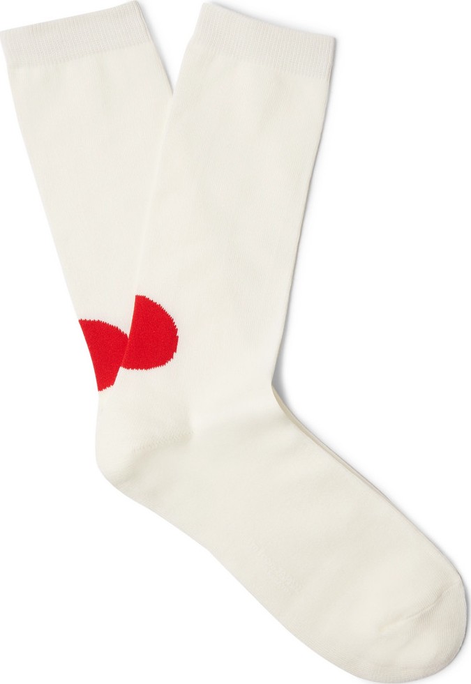 Blue Blue Japan Intarsia Cotton-Blend Socks