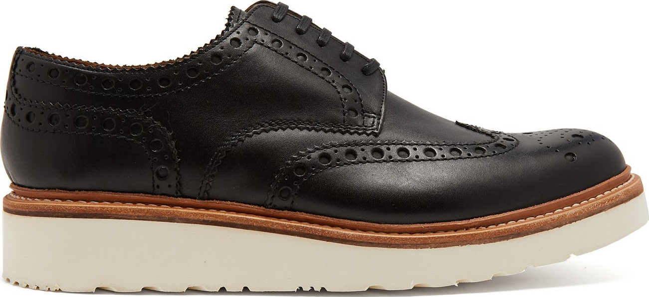 Grenson Archie raised-sole leather oxford brogues