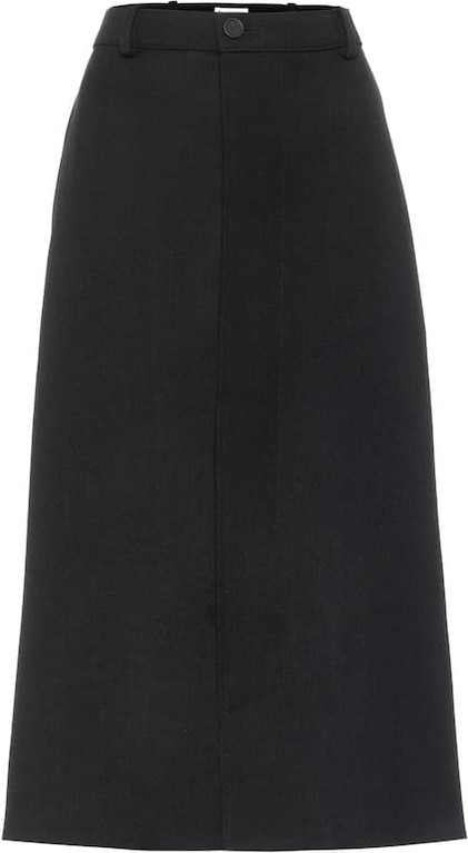 Balenciaga Wool midi skirt