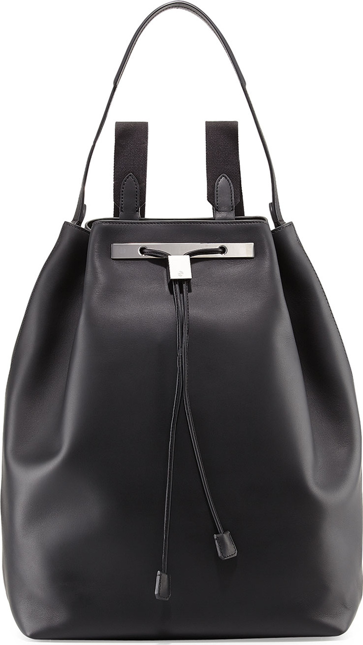 THE ROW Backpack 11 Leather Bag, Black