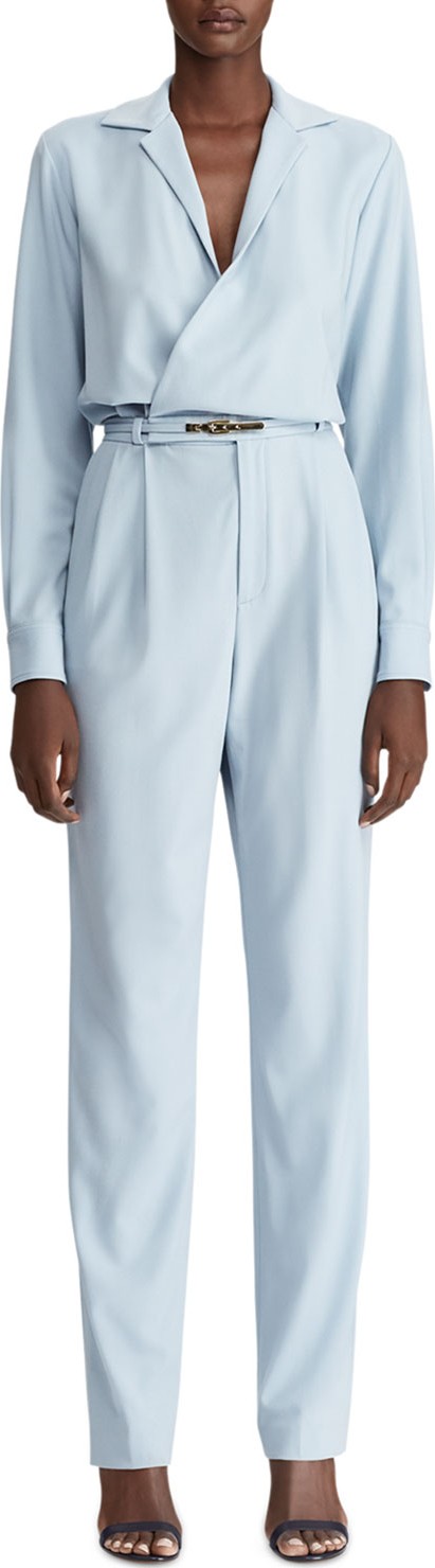 Ralph Lauren Judson Belted Luxury Wool Jumpsuit