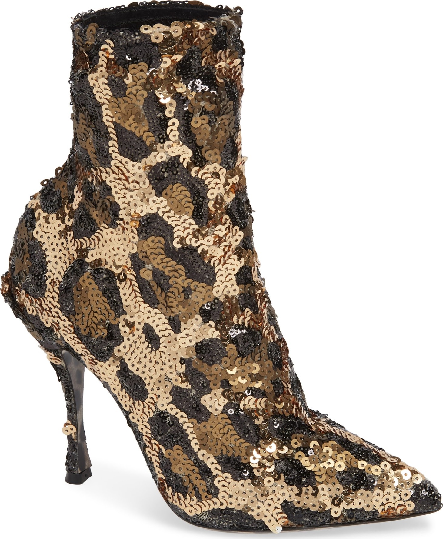 Dolce & Gabbana Leopard Sequin Bootie
