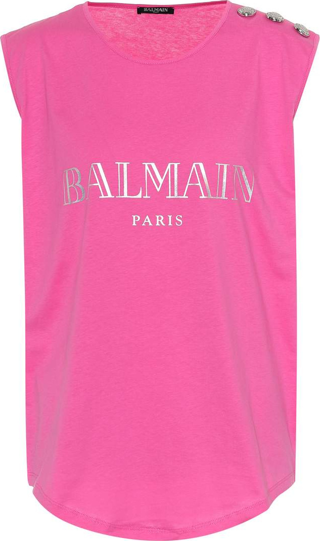 Balmain Printed cotton top