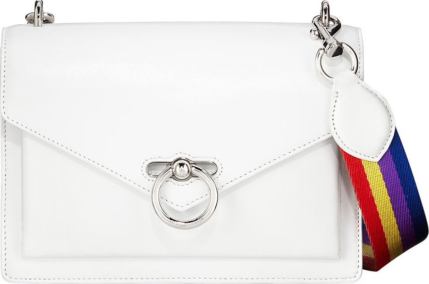 Rebecca Minkoff Jean Medium Leather Shoulder Bag with Rainbow Strap