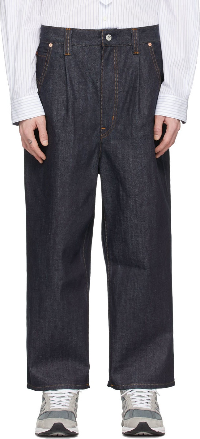 Junya Watanabe Indigo Wide-Leg Jeans