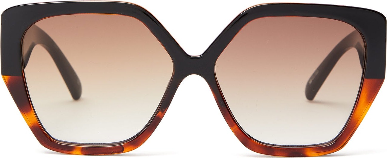 Le Specs So Fetch geometric acetate sunglasses