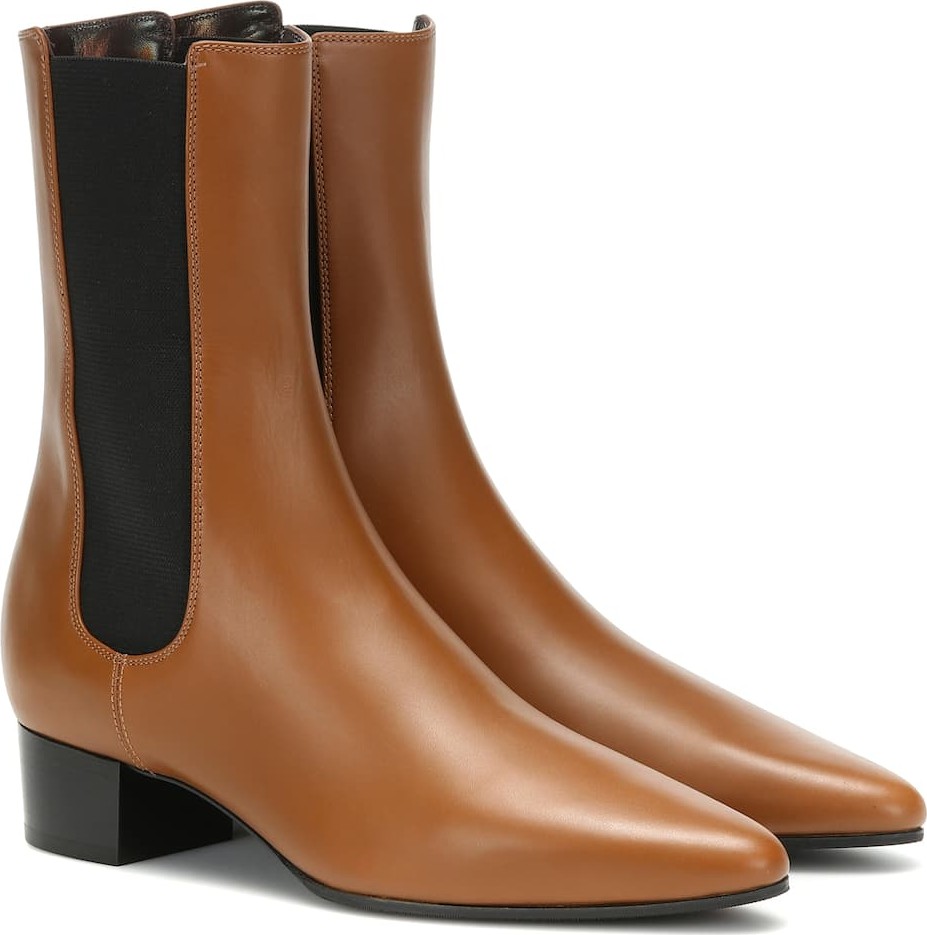 THE ROW British leather ankle boots