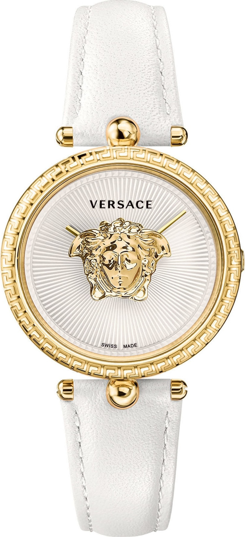 Versace Palazzo Empire Leather Strap Watch, 34mm