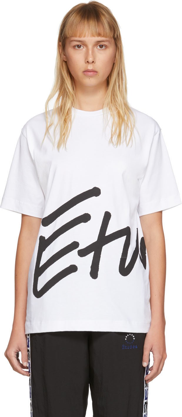 Etudes White Wonder Sign T-Shirt