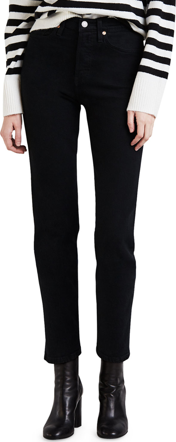 LEVI’S Wedgie Fit Straight-Leg Cropped Jeans