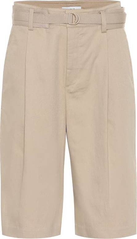 Vince High-rise cotton and linen shorts