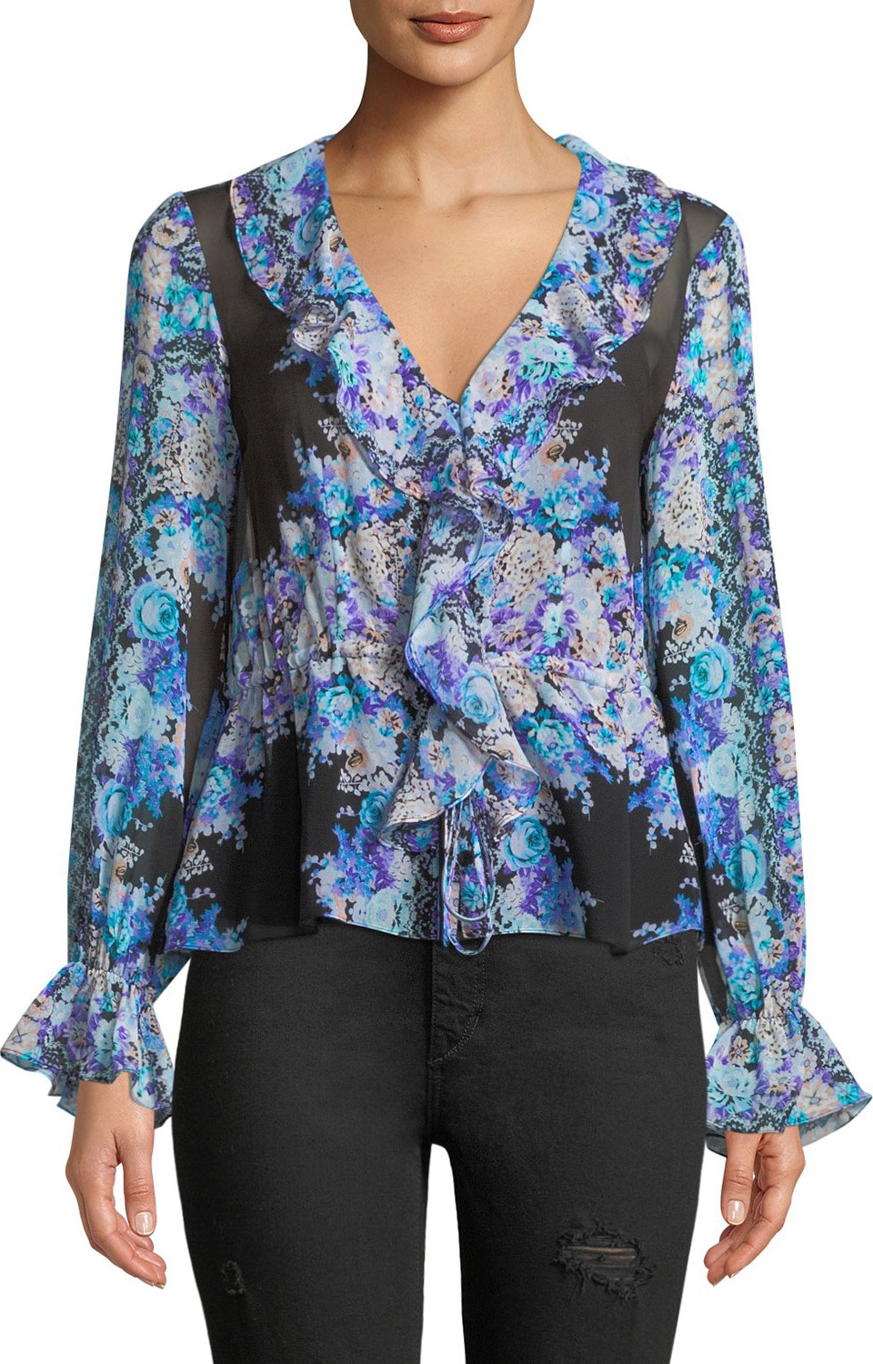 Nanette Lepore Sundance Silk Cinched Top