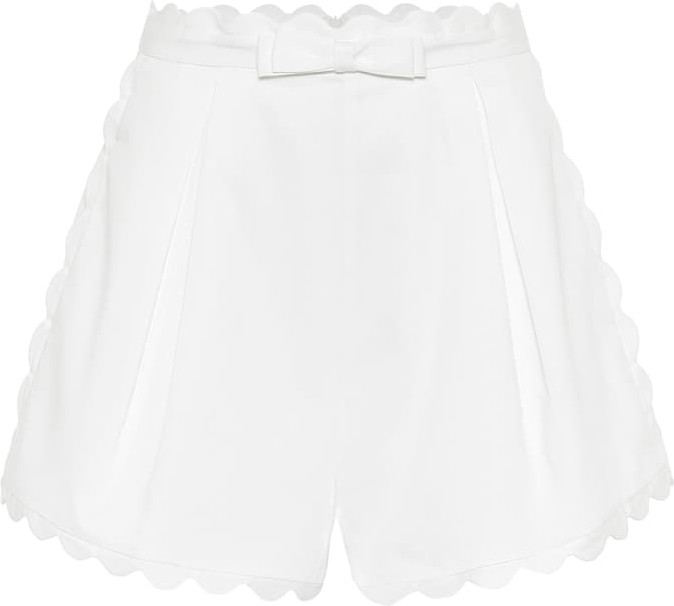 Zimmermann High-rise cotton-twill shorts