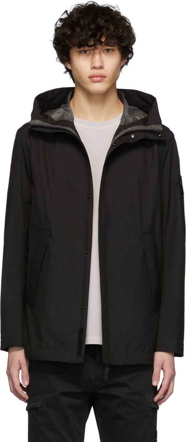 Stone Island Black Hooded Jacket