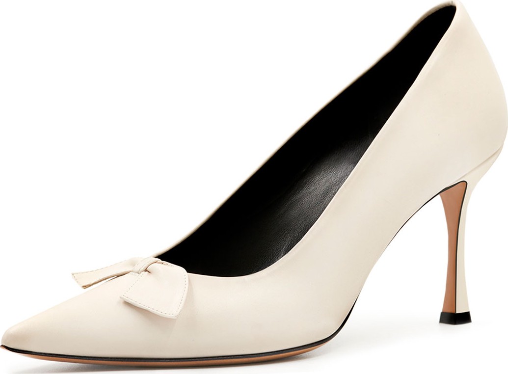 THE ROW Champagne Bow Pumps