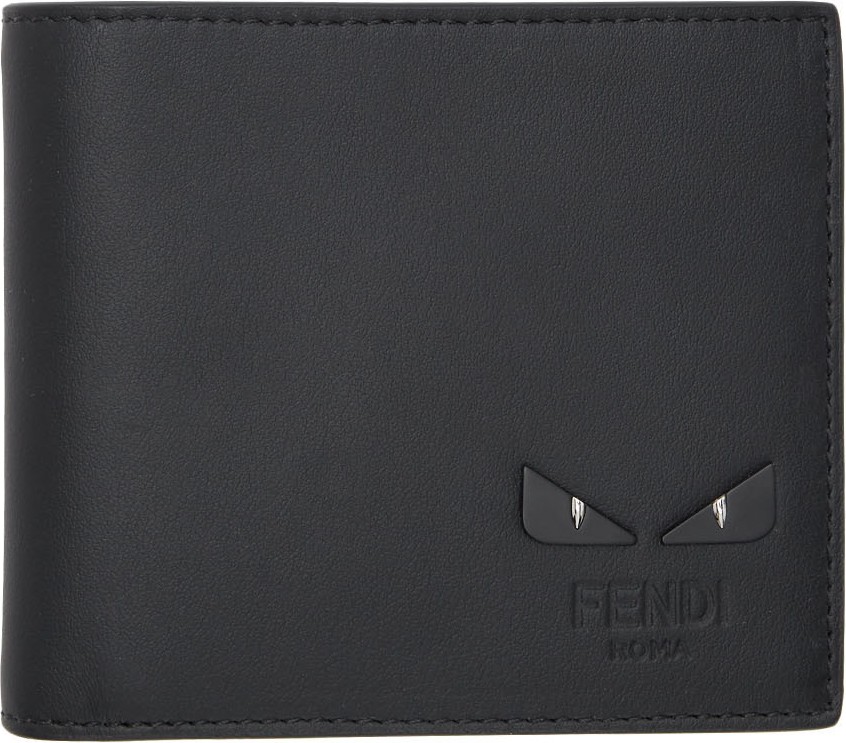 Fendi Black Bag Bugs Bifold Wallet