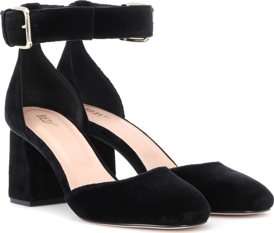 RED Valentino Velvet block heel pumps