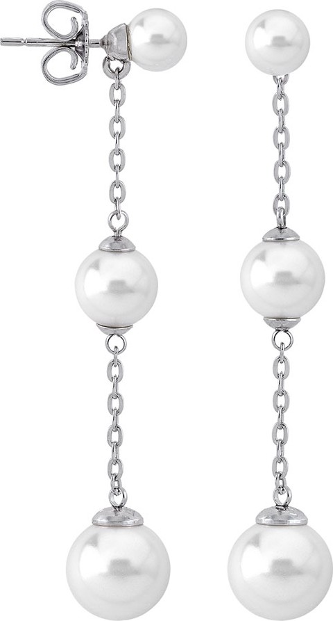 Majorica Triple Pearl Dangle Earrings