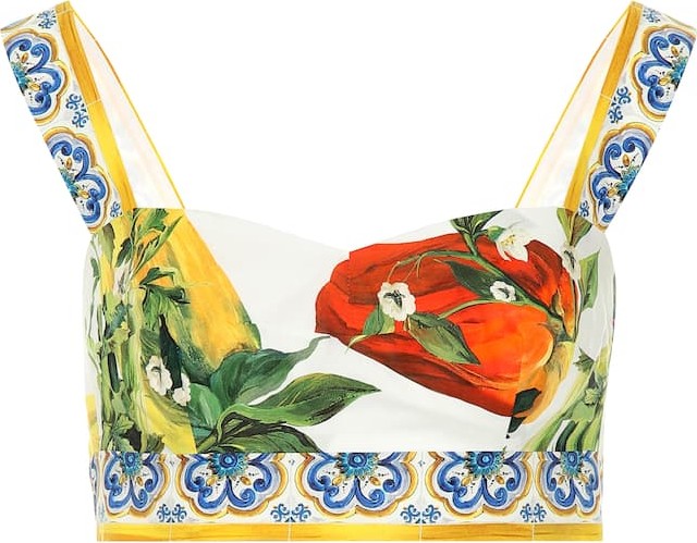 Dolce & Gabbana Printed cotton bralette