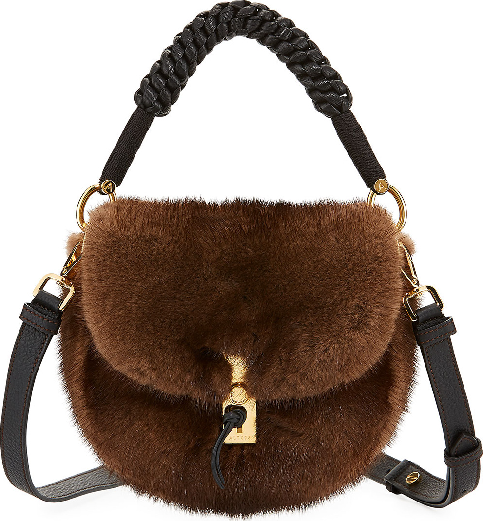 Altuzarra Ghianda Mink Fur Top-Handle Bag