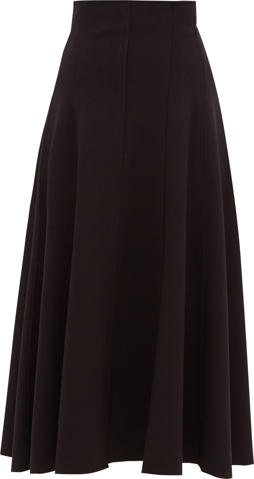 Norma Kamali Grace panelled stretch-jersey midi skirt