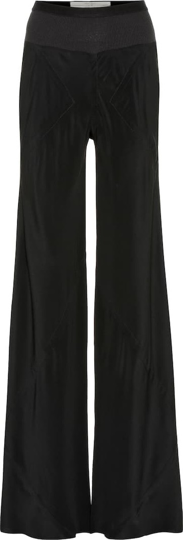 Rick Owens Bias silk-blend wide-leg pants