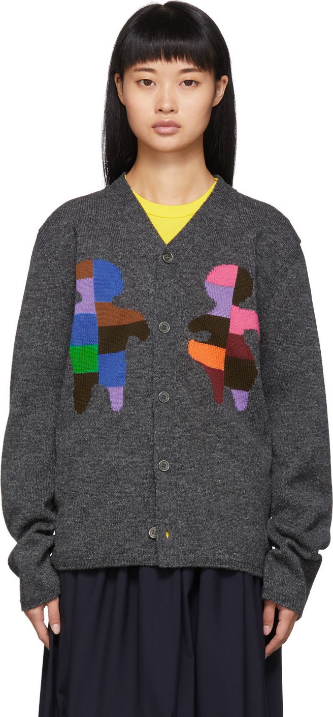 Comme Des Garcons Grey Doll Cardigan