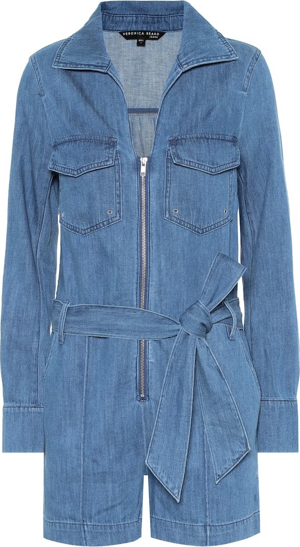 Veronica Beard Keenan cotton and linen playsuit