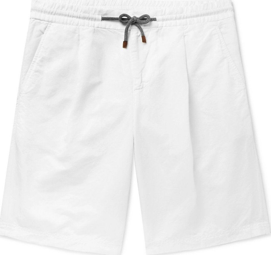 Brunello Cucinelli Linen and Cotton-Blend Drawstring Shorts