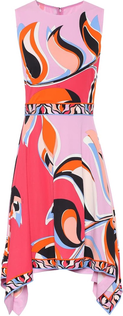 Emilio Pucci Printed crêpe dress