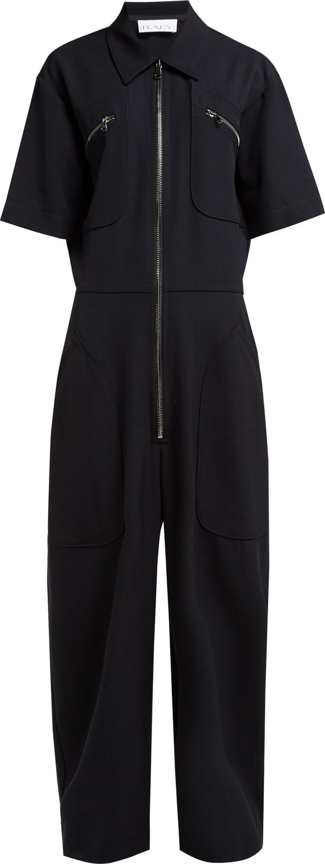 Raey Zip-front wool-twill boilersuit