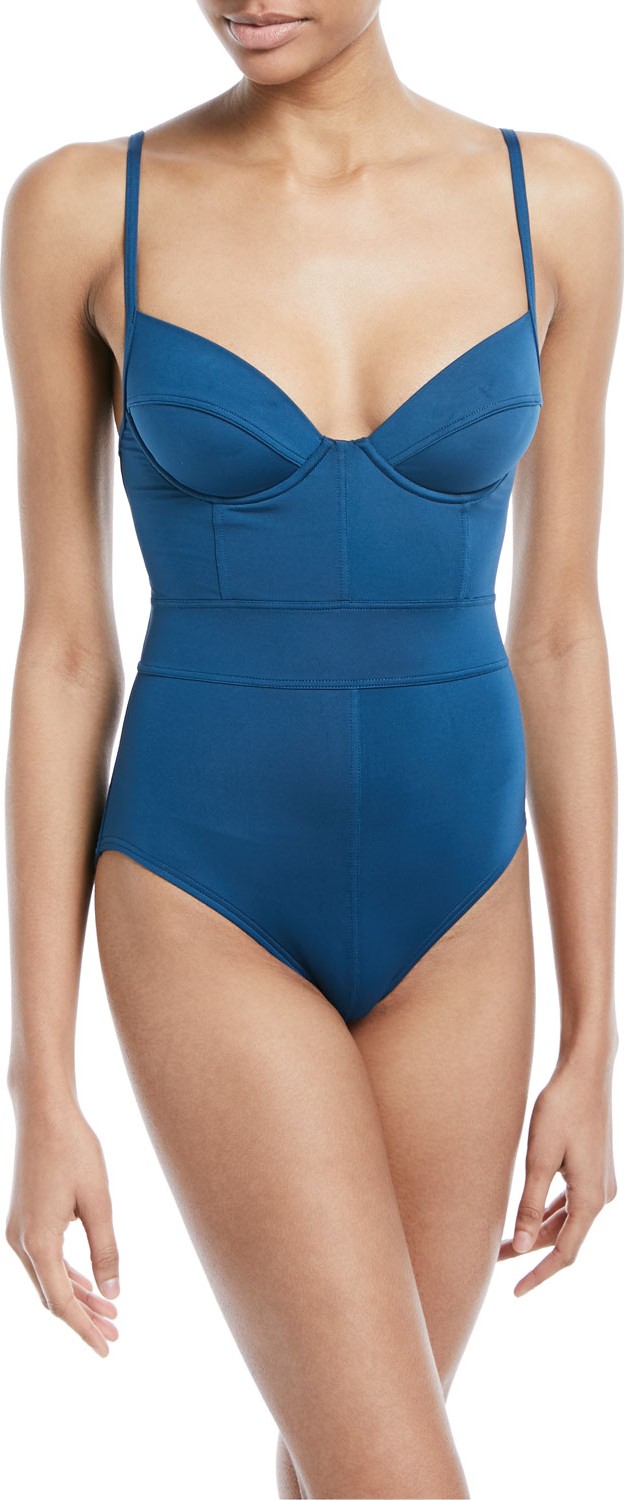 Proenza Schouler Underwire Lingerie One-Piece Swimsuit