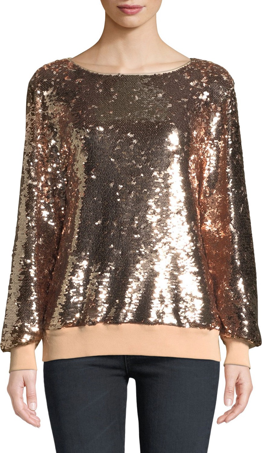 Lafayette 148 New York Nessa Synergy Sequin Blouse