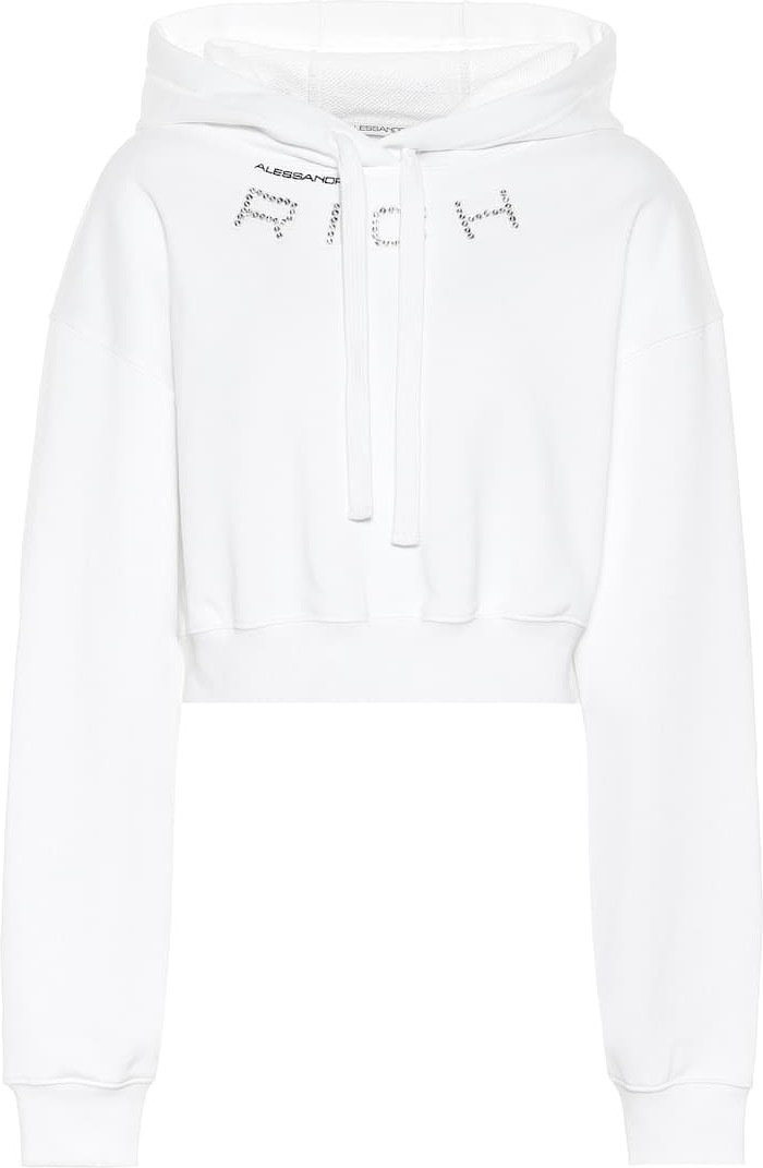 Alessandra Rich Embellished cotton hoodie