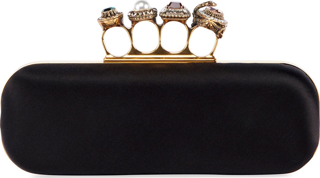 Alexander McQueen Jeweled Four-Ring Clutch Bag