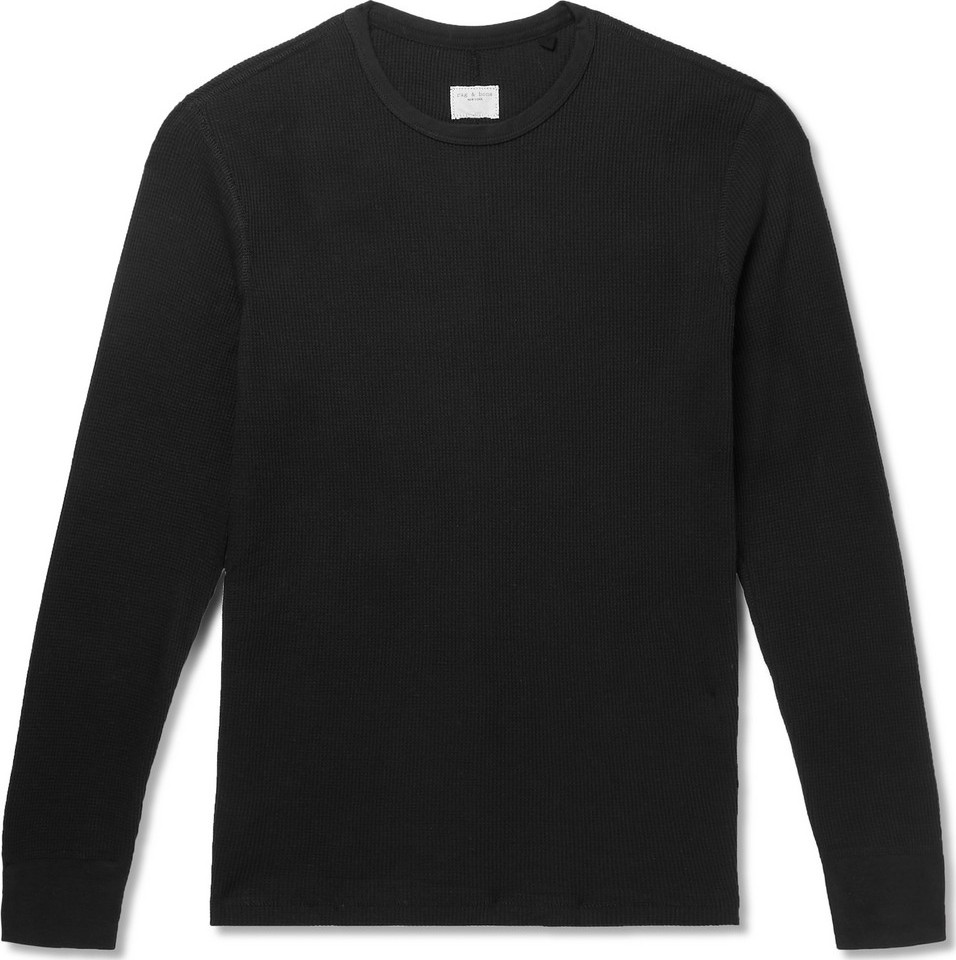 Rag & Bone Waffle-Knit Cotton-Jersey T-Shirt