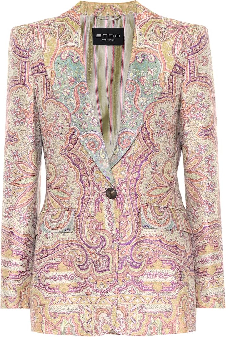 Etro Paisley twill blazer