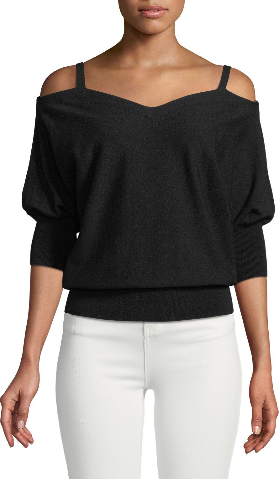 MILLY Drama Dolman-Sleeve Sweater